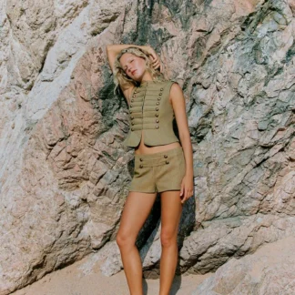 ZARA BUTTON MINI SHORTS