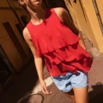 ZARA ASYMMETRIC RUFFLE TOP