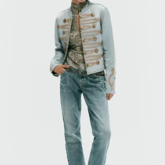 ZARA TRF BUTTONED DENIM JACKET
