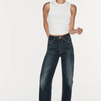 ZARA TRF HIGH-WAIST WIDE-LEG JEANS