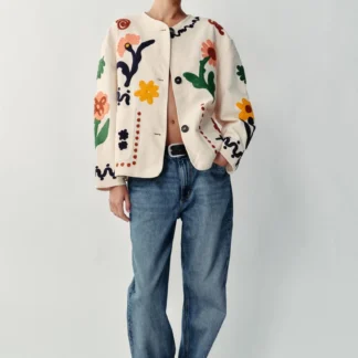 ZARA FLORAL EMBROIDERY JACKET