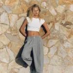 ZARA CROPPED ELASTICATED TROUSERS