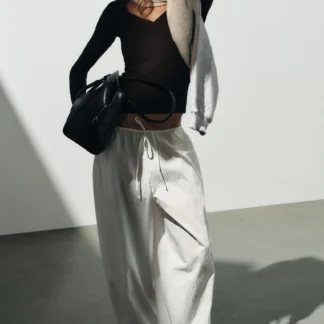 ZARA TECHNICAL FABRIC ELASTIC TROUSERS