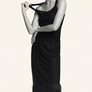 ZARA ZW COLLECTION STRAIGHT BEADED SKIRT