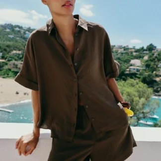 ZARA SHORT SLEEVE FLOWING SHIRT