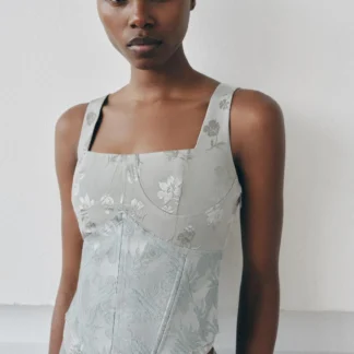 ZARA COMBINED JACQUARD CORSET TOP