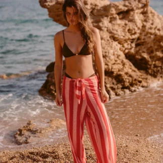 ZARA PRINTED STRIPED TULLE WRAP TROUSERS