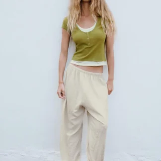 ZARA SAROUEL TROUSERS WITH ADJUSTABLE HEMS