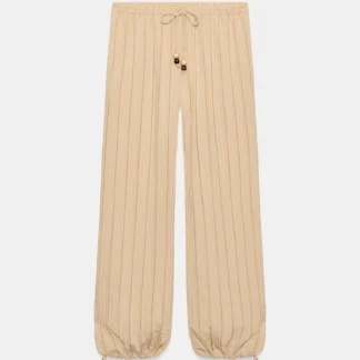 ZARA WIDE STRIPED TROUSERS WITH ELASTIC WAIST