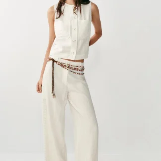 ZARA TROUSERS WITH SIDE LACE INSERTS