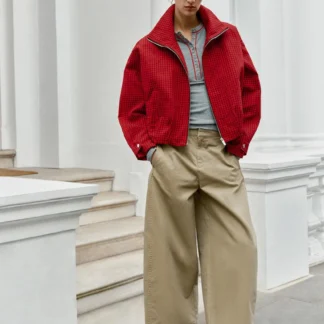 ZARA CHECK BOMBER JACKET