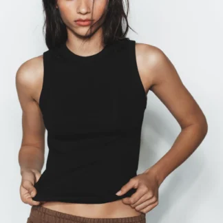 ZARA RIBBED STRAPPY TOP