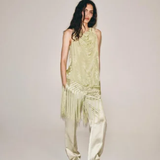 ZARA ZW COLLECTION JACQUARD FRINGED TOP