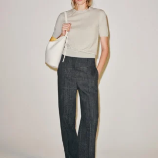 ZARA 100% WOOL SHORT SLEEVE JUMPER