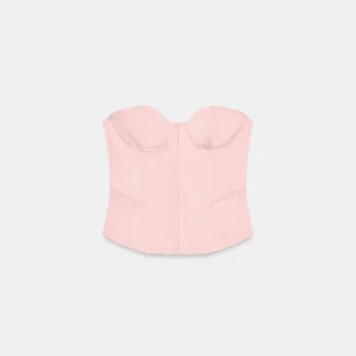 ZARA SATIN CORSETRY-INSPIRED BANDEAU TOP