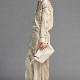 ZARA ZW COLLECTION CONTRAST STRIPED TROUSERS