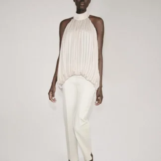 ZARA ZW COLLECTION PLEATED HALTER TOP
