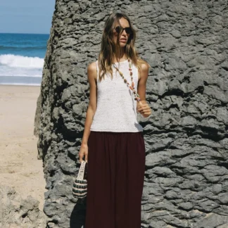 ZARA LINEN BLEND SAROUEL TROUSERS