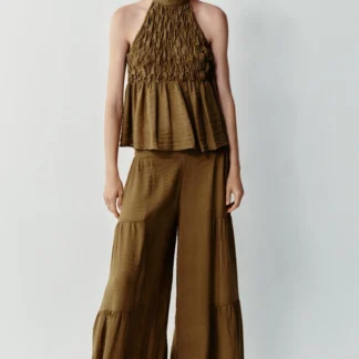 ZARA GATHERED HALTER TOP
