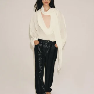 ZARA ZW COLLECTION BOW SHIRT