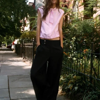 ZARA SLEEVELESS BOW BLOUSE