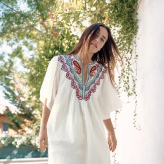 ZARA ZW COLLECTION EMBROIDERED MIDI DRESS