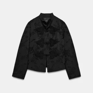 ZARA ZW COLLECTION JACQUARD JACKET WITH FROG FASTENING