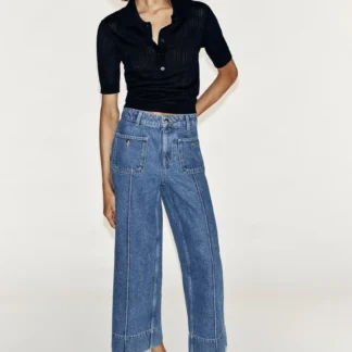 ZARA Z1975 HIGH-WAIST CULOTTE JEANS