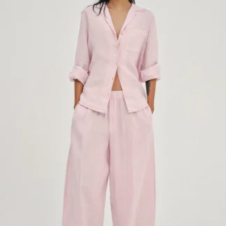 ZARA ZW COLLECTION LINEN SHIRT WITH POCKET