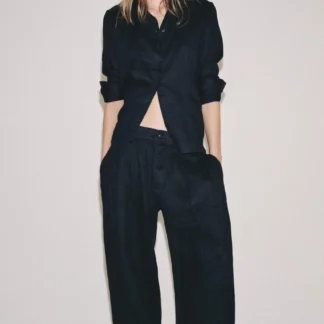 ZARA ZW COLLECTION 100% LINEN SHIRT