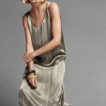 ZARA ZW COLLECTION SATIN MIDI DRESS