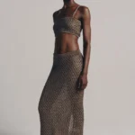 ZARA CABLE KNIT MIDI SKIRT