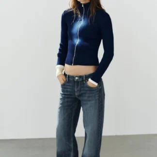 ZARA RIB KNIT CARDIGAN