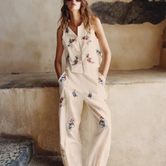 ZARA EMBROIDERED WAISTCOAT TOP