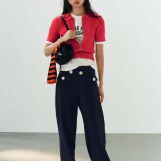 ZARA RIBBED KNIT POLO SHIRT