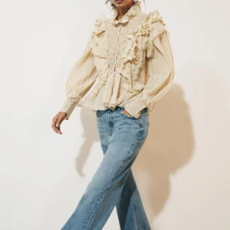 ZARA ZW COLLECTION ROMANTIC RUFFLED SHIRT