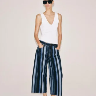 ZARA ZW COLLECTION MID-WAIST STRIPED CULOTTES