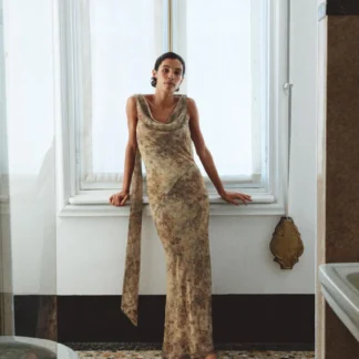 ZARA FLORAL PRINT MAXI DRESS