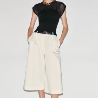 ZARA CONTRAST KNIT TOP