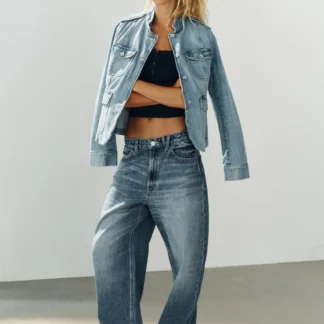 ZARA TRF MID-WAIST BAGGY JEANS