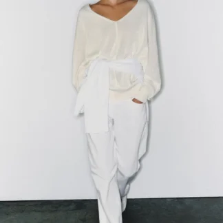 ZARA V-NECK KNIT JUMPER
