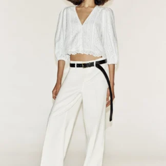 ZARA CUTWORK EMBROIDERY BLOUSE