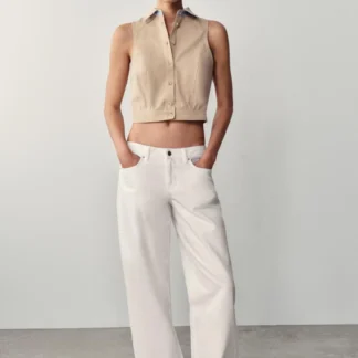 ZARA CONTRAST TRIM SHIRT TOP