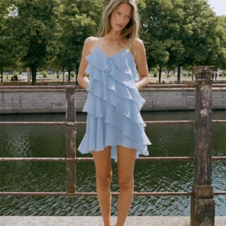ZARA RUFFLED MINI DRESS