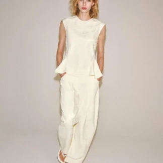 ZARA ZW COLLECTION JACQUARD BARREL TROUSERS