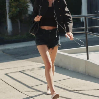 ZARA TRF HIGH-WAIST RIPPED DENIM SHORTS