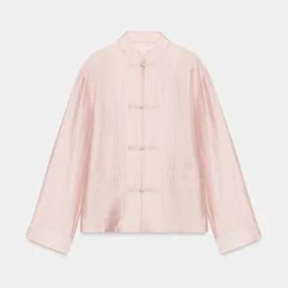ZARA ZW COLLECTION SATIN SHIRT WITH FROG FASTENING