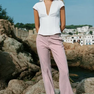 ZARA LOW-RISE STRAIGHT-LEG TROUSERS