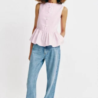 ZARA PEPLUM TOP WITH FROG FASTENING