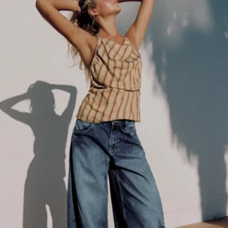 ZARA STRIPED HALTER TOP